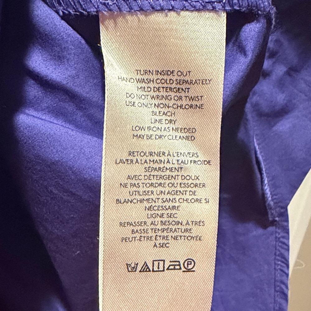 NWT Anthropologie Maeve Purple Embroidered Button Down Shirt - Picture 11 of 12